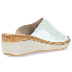 Witte metallic slippers