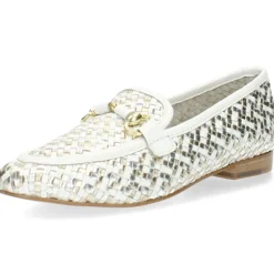 Witte mocassins