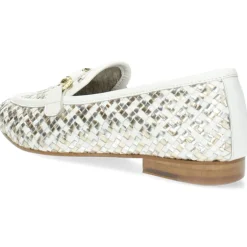 Witte mocassins