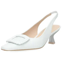 Witte slingbacks