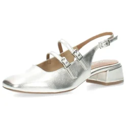 Zilveren slingbacks