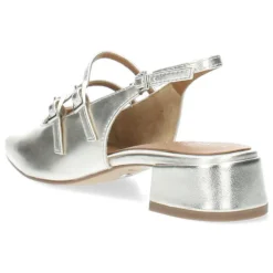 Zilveren slingbacks