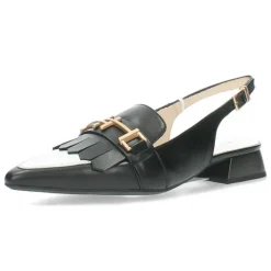 Zwart/Witte slingbacks